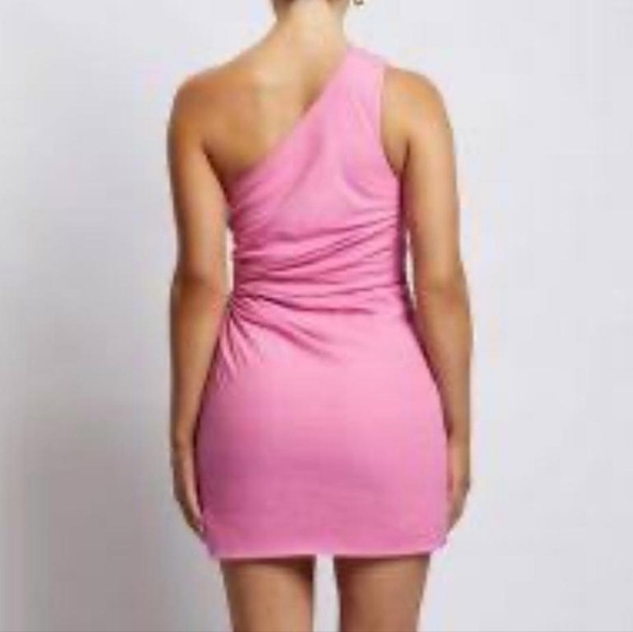 Pink One-Shoulder Dress - Picture 4 of 5